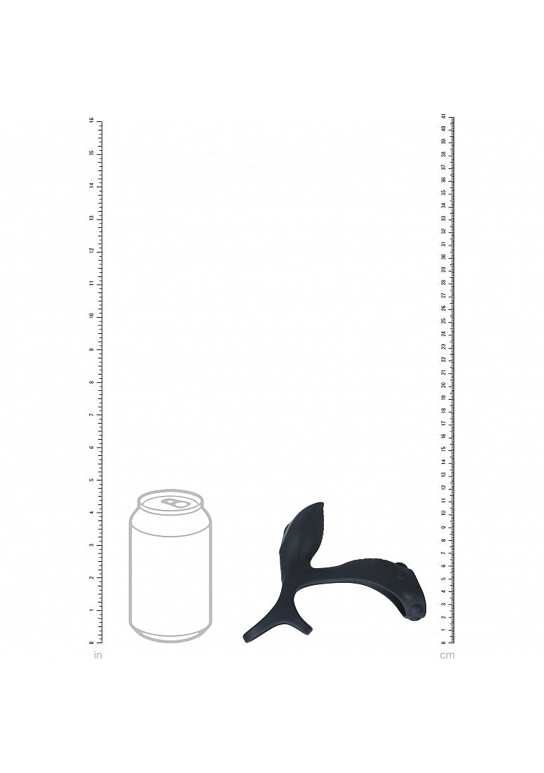 Shots Levelz Vibrating Cock and Ball Ring with Shaft Loop - - Vibrating Cock Rings