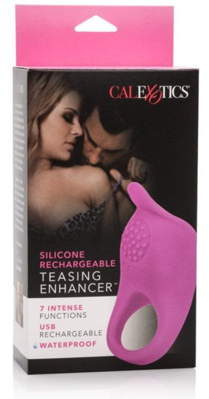 Silicone Rechargable Teasing Enhancer Purple - - Cock Rings