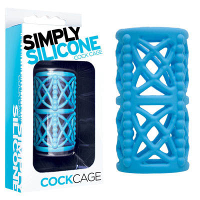 Simply Silicone Cock Cage Sky Blue - - Pumps, Extenders And Sleeves