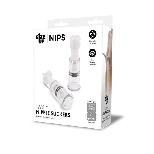 Size Up Twisty Nipple Suckers - - Nipple and Clit Clamps