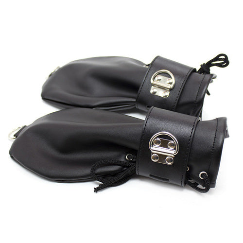 Spartacus Faux Leather BDSM Mittens - - Cuffs And Restraints