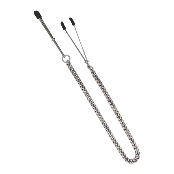 Adjustable Tweezer Clamps - Jewel Chain - - Nipple and Clit Clamps