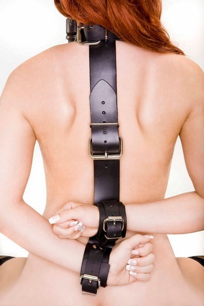 Deluxe Neck to Wrist Restraints With Locking Hardware - - Cuffs And Restraints