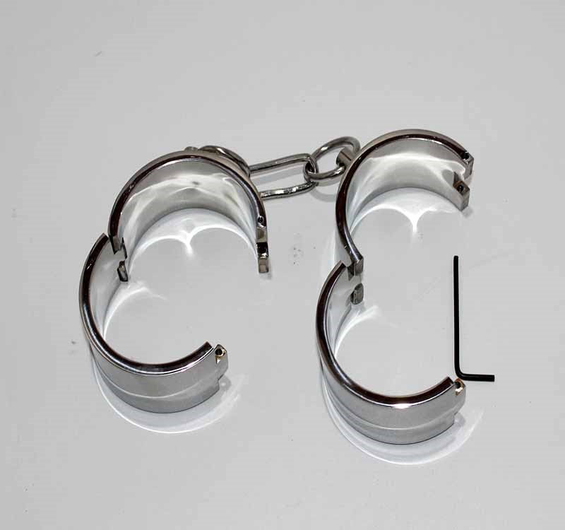 Steel Lust Cuffs with Chain - - Cuffs And Restraints
