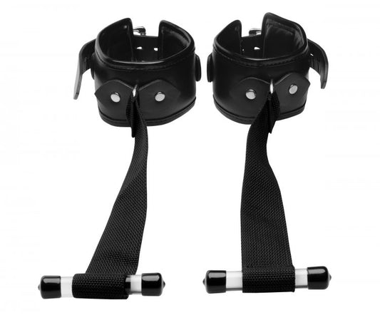 Strict Over The Door Restraints Black - - Cuffs And Restraints