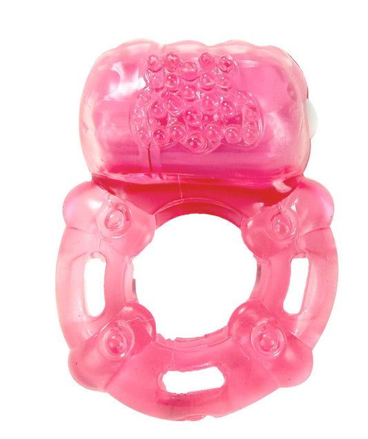 Super Stud Orgasmix Mens Vibrating Cock Ring - Pink - Cock Rings