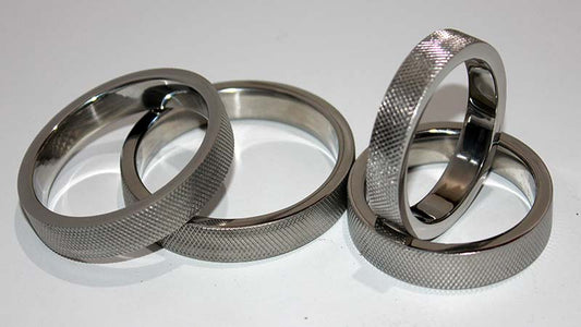 Knurled Surface Steel Cock Ring 10mm - - Cock Rings