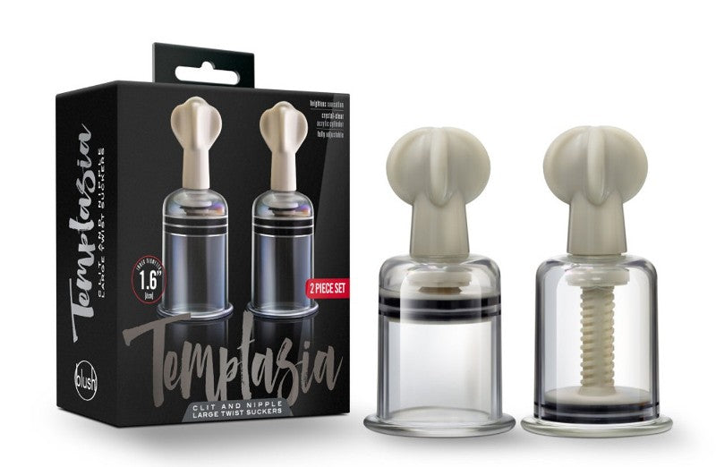 Temptasia Clit and Nipple Large Twist Suckers - - Nipple and Clit Clamps