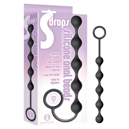 The 9's S-Drops - Silicone Anal Beads - - Anal Beads and Balls