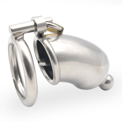 BDStyle Tin Man Cock Cage with Steel Construction and Urethral Sound - Male Chastity