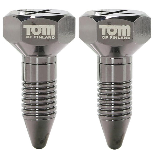 Tom of Finland Screw U II Magnetic Nipple Clamps - - Nipple and Clit Clamps
