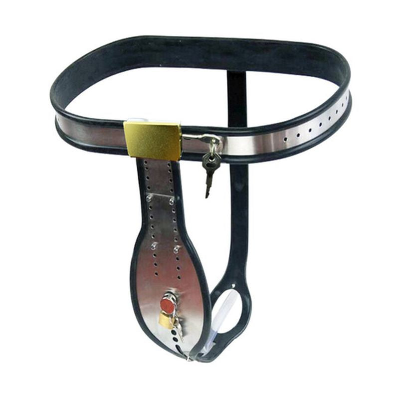 Trap Lock Steel Male Chastity Device - - Male Chastity