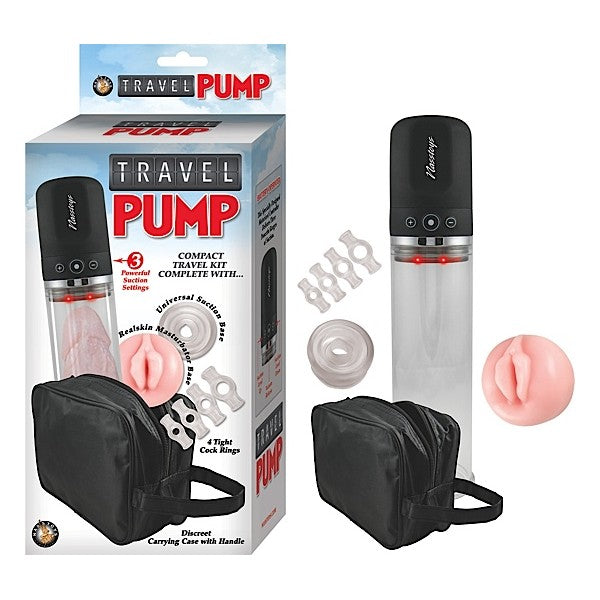 Travel Pump Kit Clear Genital Enlarger - - Pumps, Extenders and Sleeves