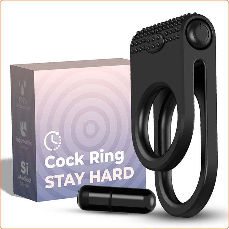 Twins Vibrator Erection Enhancer Cock Ring - - Vibrating Cock Rings