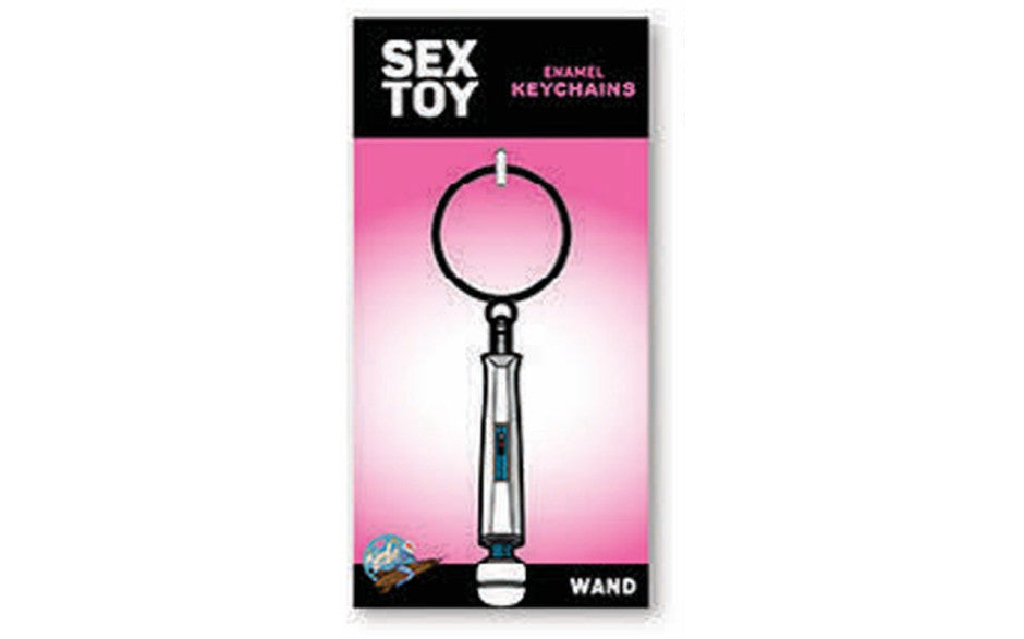 Wood Rocket Bachelorette Party Wand Keychain - White - Party Gifts and Novelties