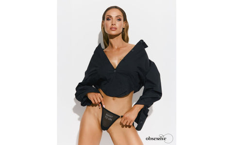 Obsessive Lingerie Want To Sin Sexy Womens Thong - G-Strings, Panties and Shorts