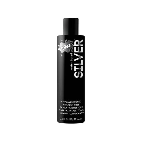 Wet Silver Water Based Hypoallergenic Adult Lubricant Premium Formula
