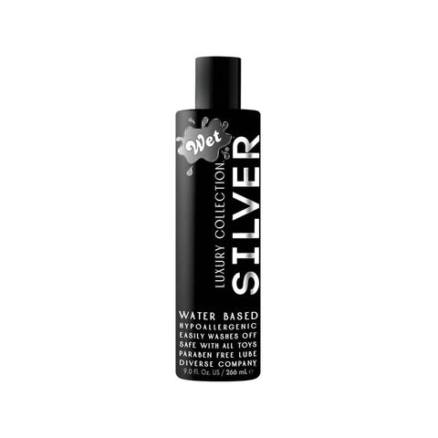Wet Silver Water Based Hypoallergenic Adult Lubricant Premium Formula