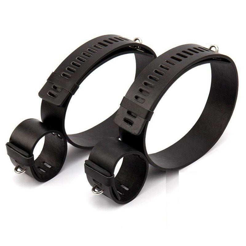 Wrist & Thigh Faux Leather Restraints - - Cuffs And Restraints