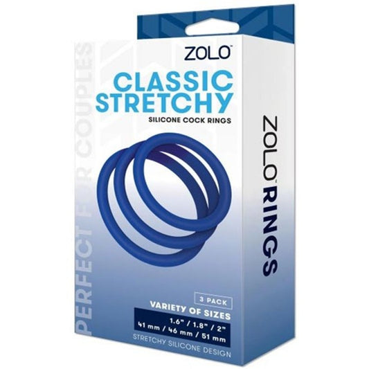 Zolo Classic Silicone Cock Ring 3 pack